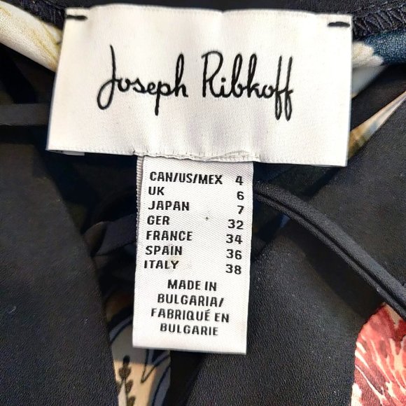 Joseph Ribkoff Womens Paisely Floral Georgette Lace Up Neck L/S Blouse Top 4 - Picture 10 of 10